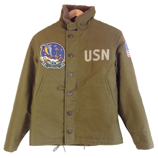 TOY'S McCOY トイズマッコイ 23164 N-1 DECK JACKET ロードランナーカスタムモデル カーキ系 34【中古】