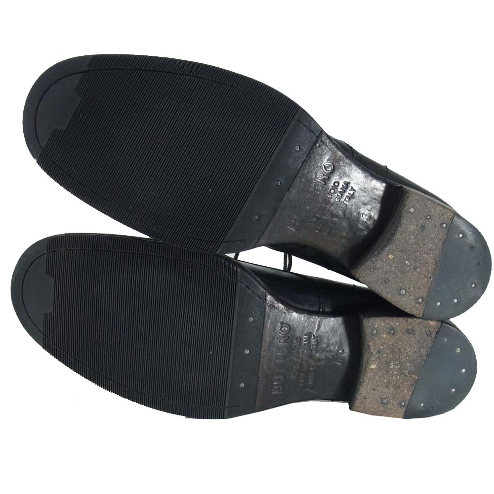 BUTTERO ブッテロ B4372UCGB CADIRNA プレーントゥ レザー シューズ ブラック系 41【中古】