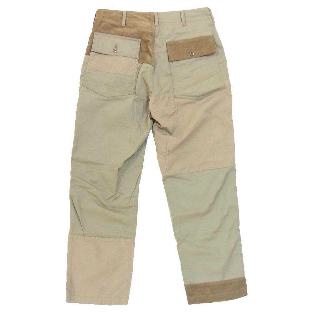 Engineered Garments エンジニアードガーメンツ クレイジーパターン コーデュロイ リップストップ 切替 ベイカー パンツ ベージュ系 XS【中古】