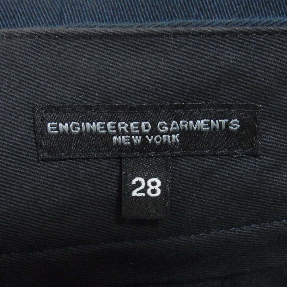 Engineered Garments エンジニアードガーメンツ シンチバック コットン チノ パンツ ブルーグリーン系 28【中古】