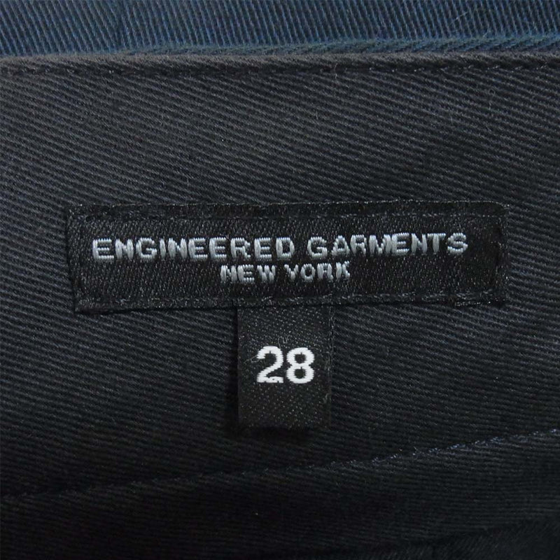 Engineered Garments エンジニアードガーメンツ シンチバック コットン チノ パンツ ブルーグリーン系 28【中古】