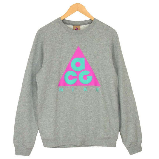 NIKE ナイキ ACG ビームス BEAMS CLASSIC SWEAT LONG SLEEVE ロゴプリント クラシック スウェット  グレー系 M【美品】【中古】