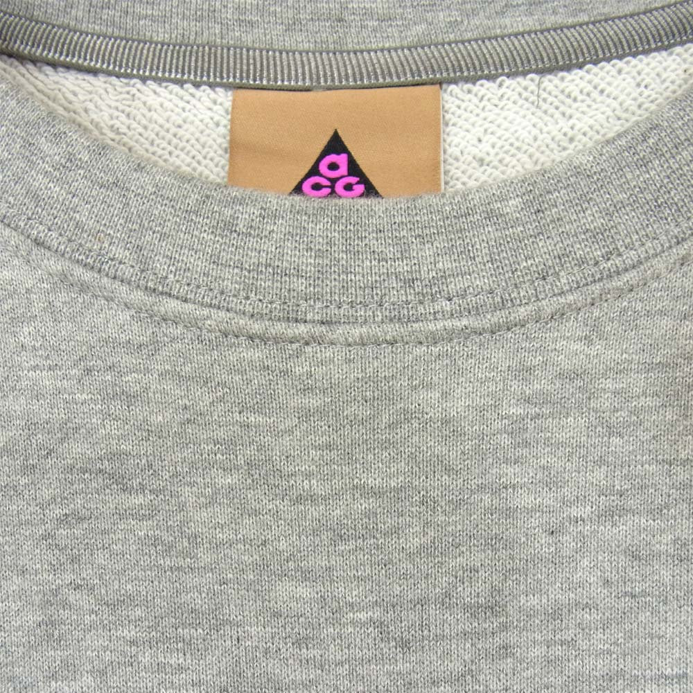 NIKE ナイキ ACG ビームス BEAMS CLASSIC SWEAT LONG SLEEVE ロゴプリント クラシック スウェット  グレー系 M【美品】【中古】