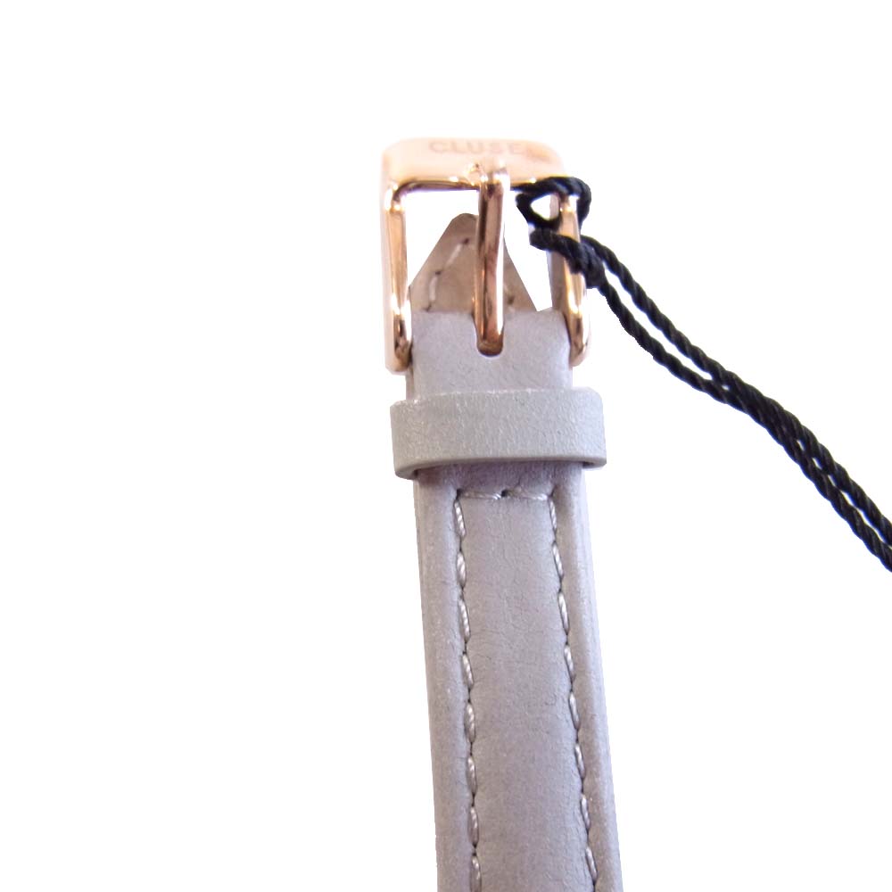 CLUSE クルース B52415 未使用品 Leather Strap Minimalistic Design レザーベルト クォーツ 時計 グレー系【極上美品】【中古】