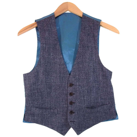 リングヂャケット RING JACKET RM159S03 view Brewmels リネン混 シルク ベスト ジレ グレー系 グリーン系【美品】【中古】