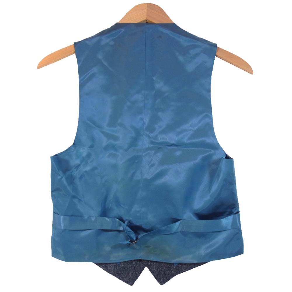 リングヂャケット RING JACKET RM159S03 view Brewmels リネン混 シルク ベスト ジレ グレー系 グリーン系【美品】【中古】