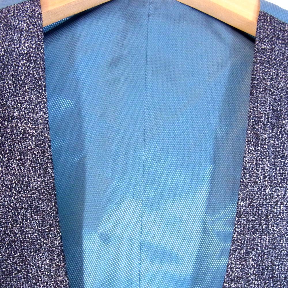 リングヂャケット RING JACKET RM159S03 view Brewmels リネン混 シルク ベスト ジレ グレー系 グリーン系【美品】【中古】