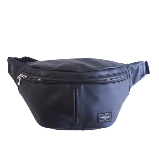 PORTER ポーター 未使用品 ルイスレザー Lewis Leather WAIST BAG レザー ウエストバッグ ブラック系【極上美品】【中古】