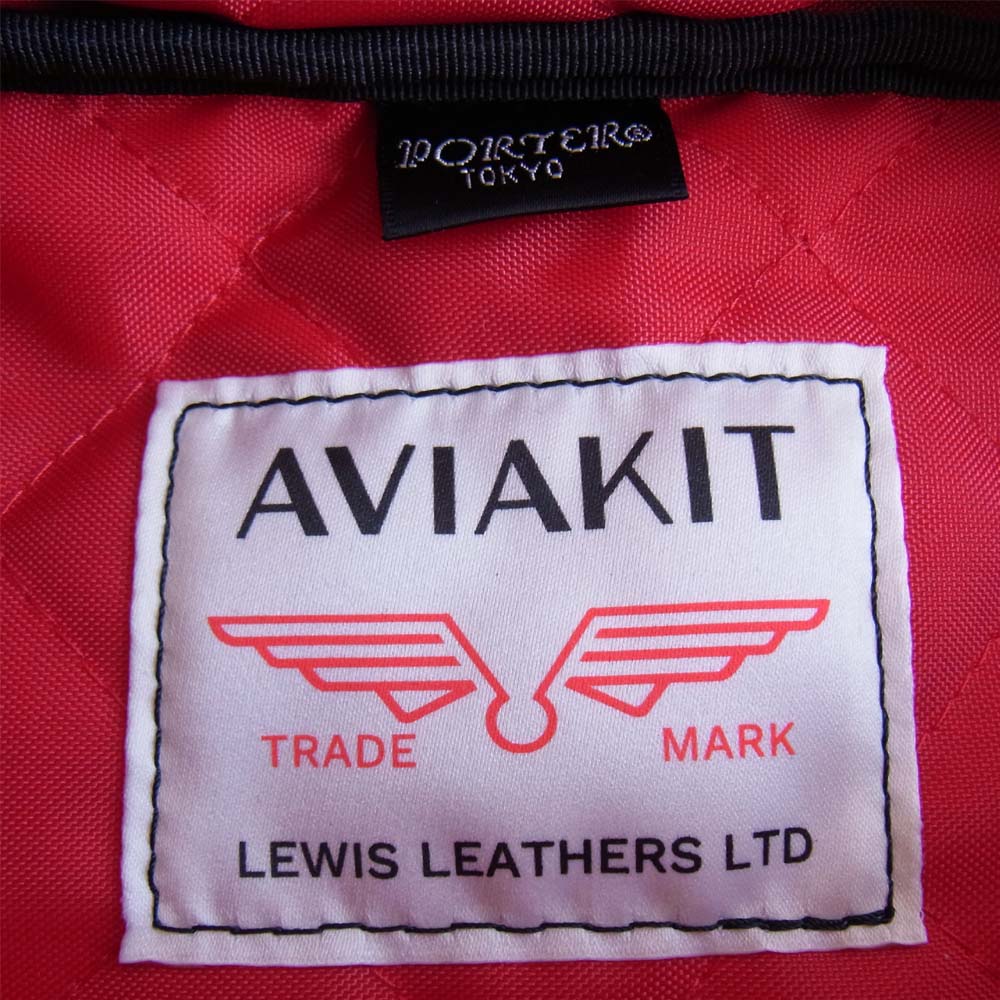 PORTER ポーター 未使用品 ルイスレザー Lewis Leather WAIST BAG レザー ウエストバッグ ブラック系【極上美品】【中古】