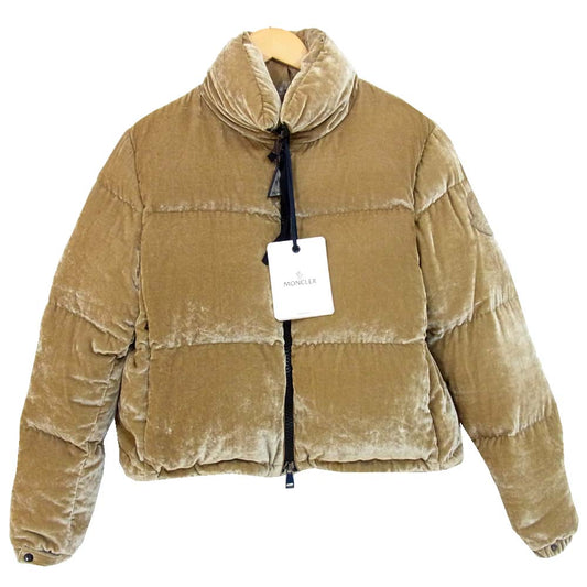 MONCLER モンクレール E20934591500 国内正規品 RIMAC リマック ベロア キルティング ダウン ジャケット ベージュ系【新古品】【未使用】【中古】