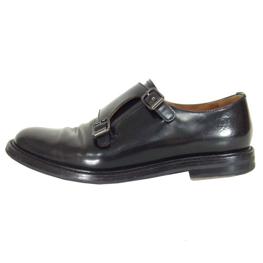 CHURCH'S チャーチ チャーチ LORA R LADYS ダブルモンク ストラップ シューズ 36.5 ブラック系 36 1/2【中古】