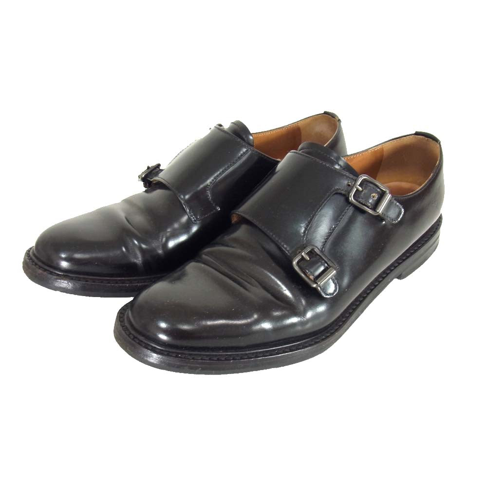 CHURCH'S チャーチ チャーチ LORA R LADYS ダブルモンク ストラップ シューズ 36.5 ブラック系 36 1/2【中古】