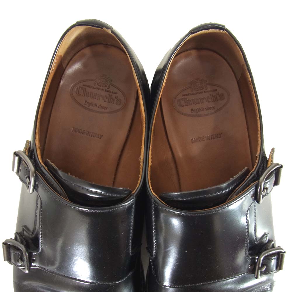 CHURCH'S チャーチ チャーチ LORA R LADYS ダブルモンク ストラップ シューズ 36.5 ブラック系 36 1/2【中古】