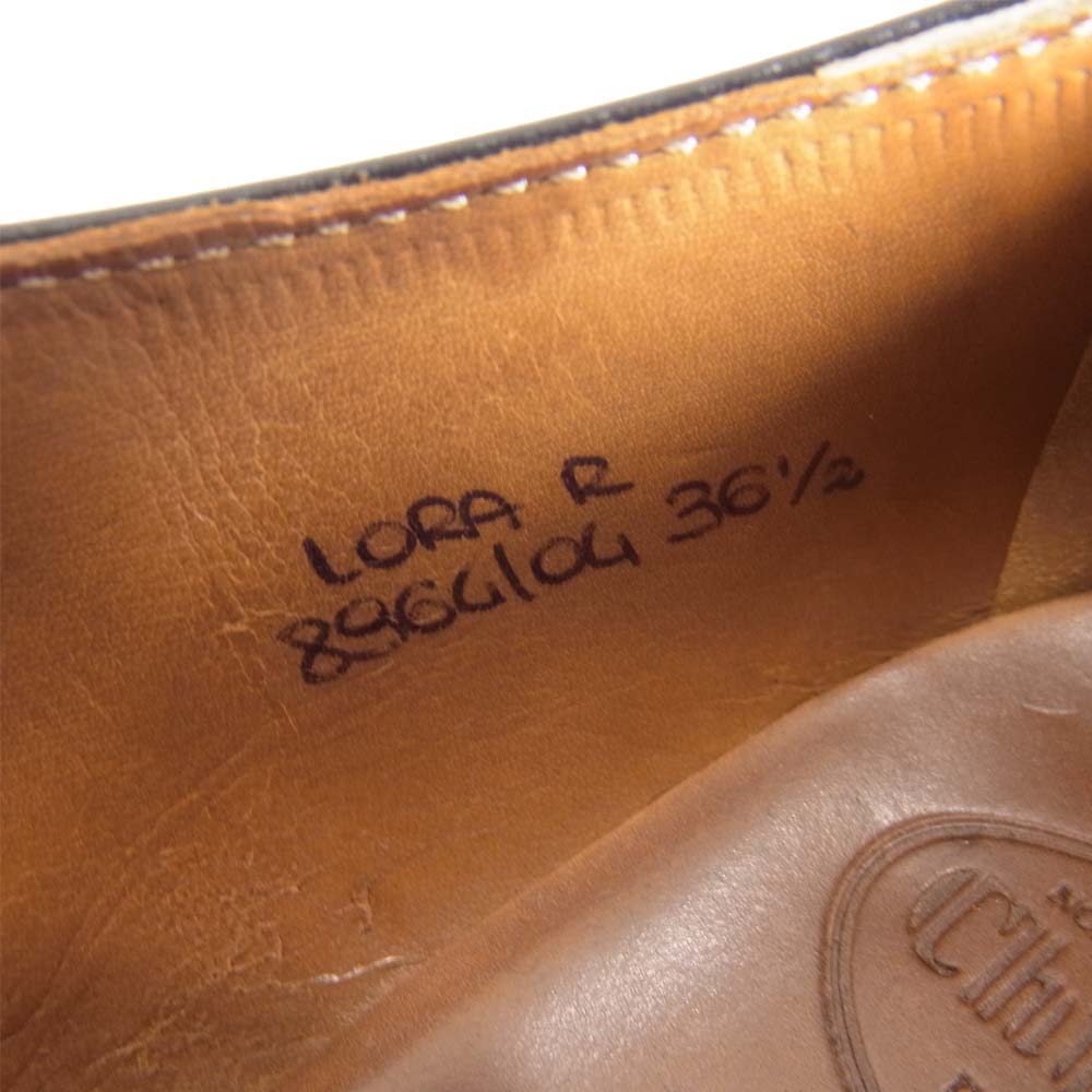 CHURCH'S チャーチ チャーチ LORA R LADYS ダブルモンク ストラップ シューズ 36.5 ブラック系 36 1/2【中古】