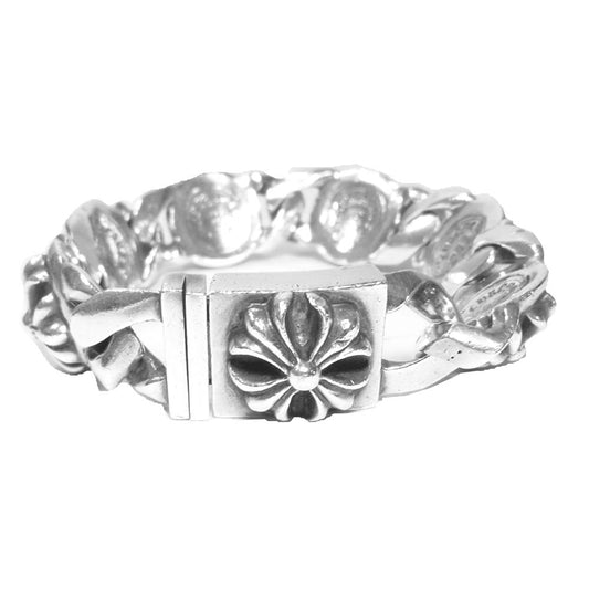 CHROME HEARTS クロムハーツ（原本無） CROSS LINK クロスリンク ブレスレット シルバー系【中古】