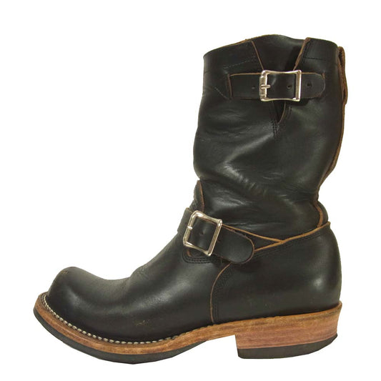 VIBERG ヴァイバーグ 茶芯 ENGINEER BOOT CHROME EXCEL クロムエクセル エンジニアブーツ ブラック系 7.5【中古】
