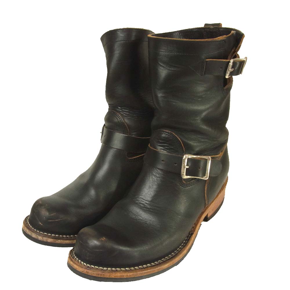 VIBERG ヴァイバーグ 茶芯 ENGINEER BOOT CHROME EXCEL クロムエクセル エンジニアブーツ ブラック系 7.5【中古】