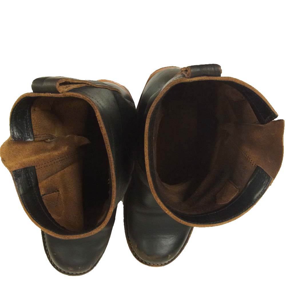 VIBERG ヴァイバーグ 茶芯 ENGINEER BOOT CHROME EXCEL クロムエクセル エンジニアブーツ ブラック系 7.5【中古】