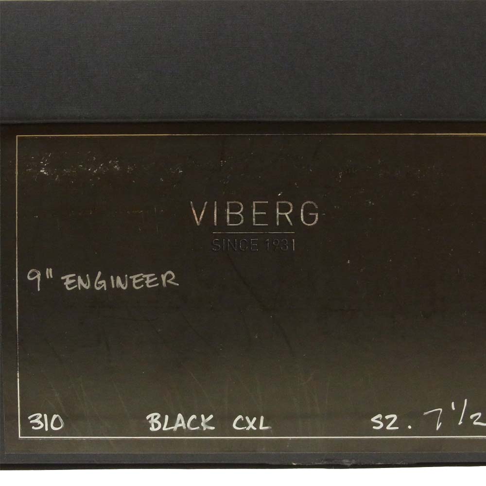 VIBERG ヴァイバーグ 茶芯 ENGINEER BOOT CHROME EXCEL クロムエクセル エンジニアブーツ ブラック系 7.5【中古】