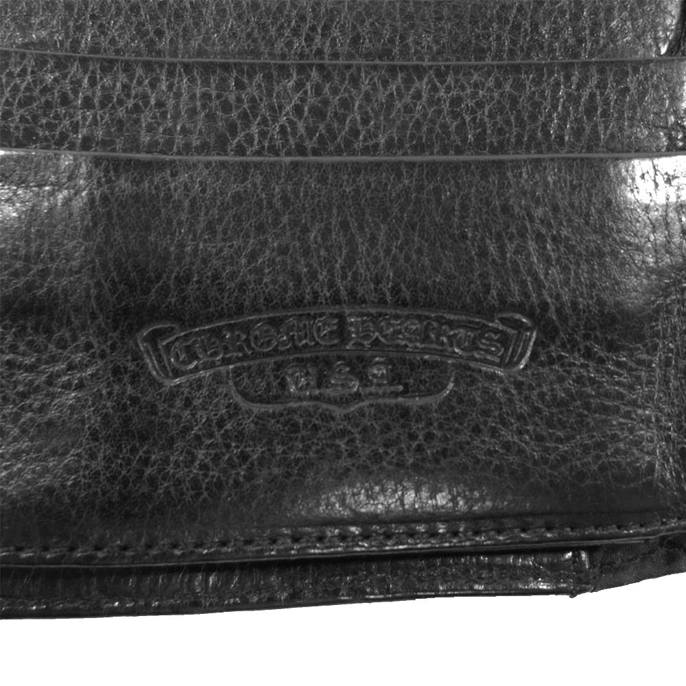 CHROME HEARTS クロムハーツ（原本無） WAVE ウェーブ クロスボール ボタン ウォレット ブラック系 表記なし【中古】