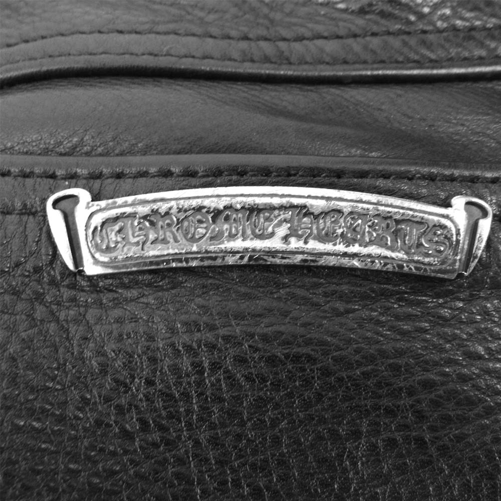 CHROME HEARTS クロムハーツ（原本無） クロスボール ボタン フレアニー レザー パンツ ブラック系 29R【中古】