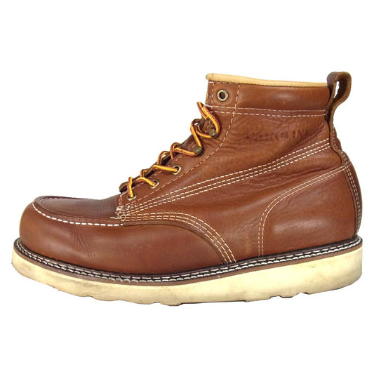 キャロライナ CA7003 6 WEDGE TOBACCO MOCC TOE ブーツ ブラウン系 8.5 2E【中古】