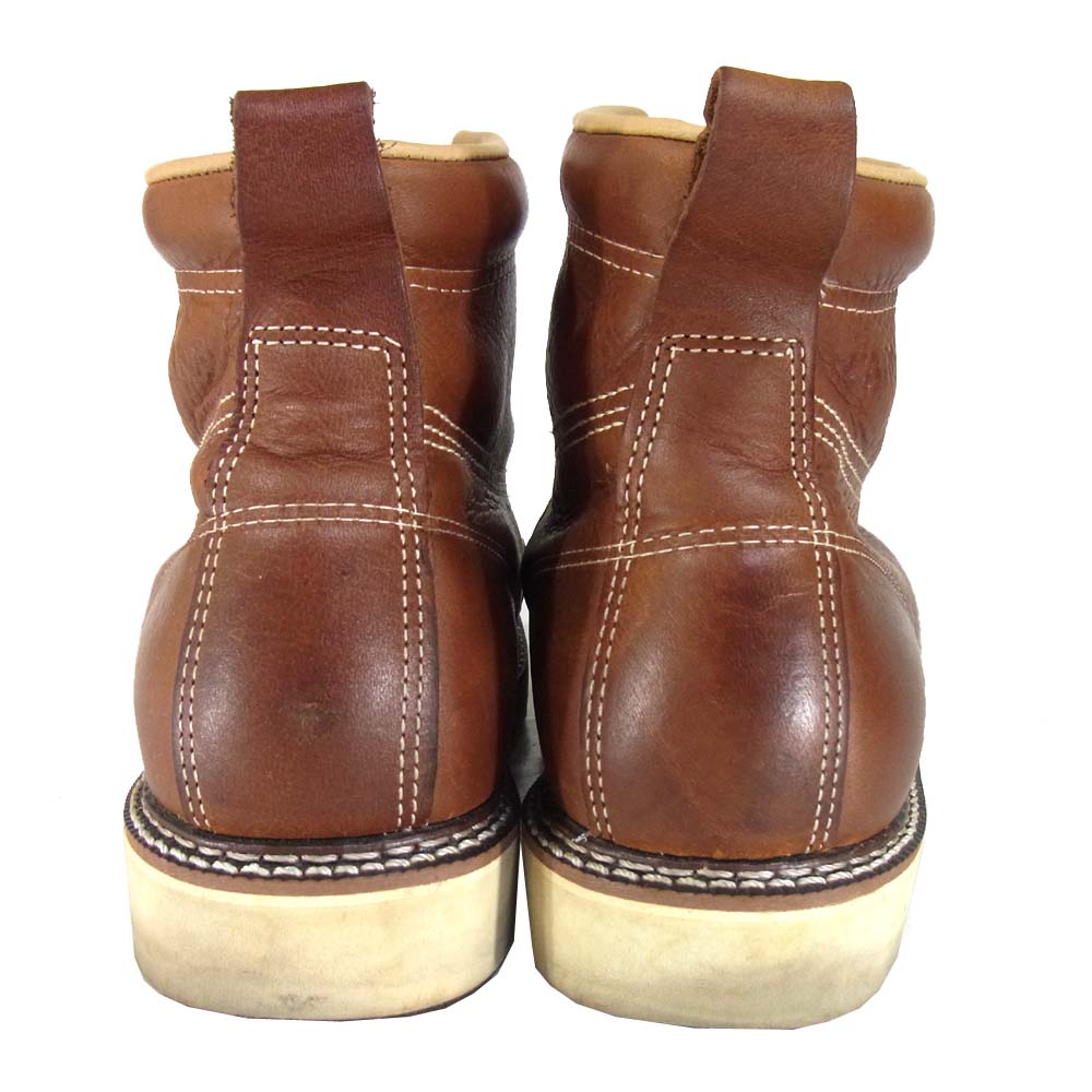 キャロライナ CA7003 6 WEDGE TOBACCO MOCC TOE ブーツ ブラウン系 8.5 2E【中古】