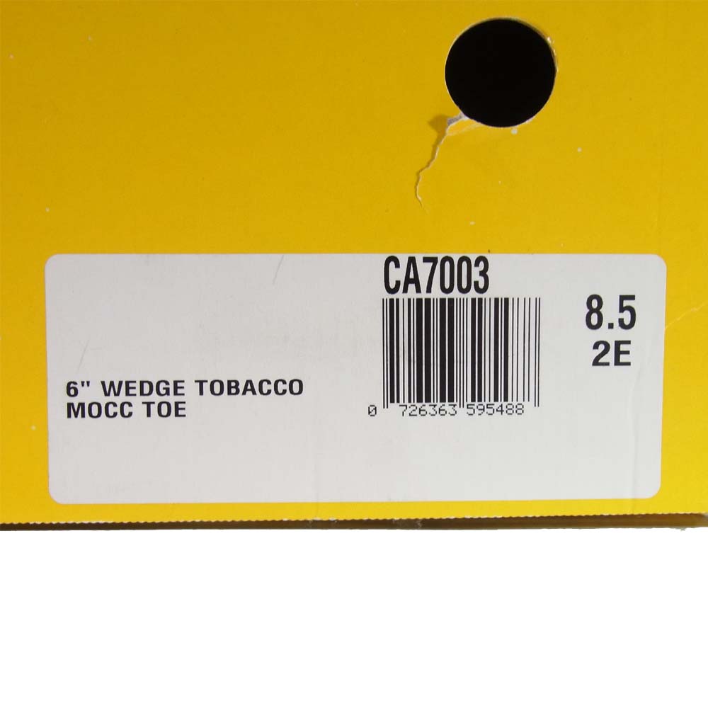 キャロライナ CA7003 6 WEDGE TOBACCO MOCC TOE ブーツ ブラウン系 8.5 2E【中古】