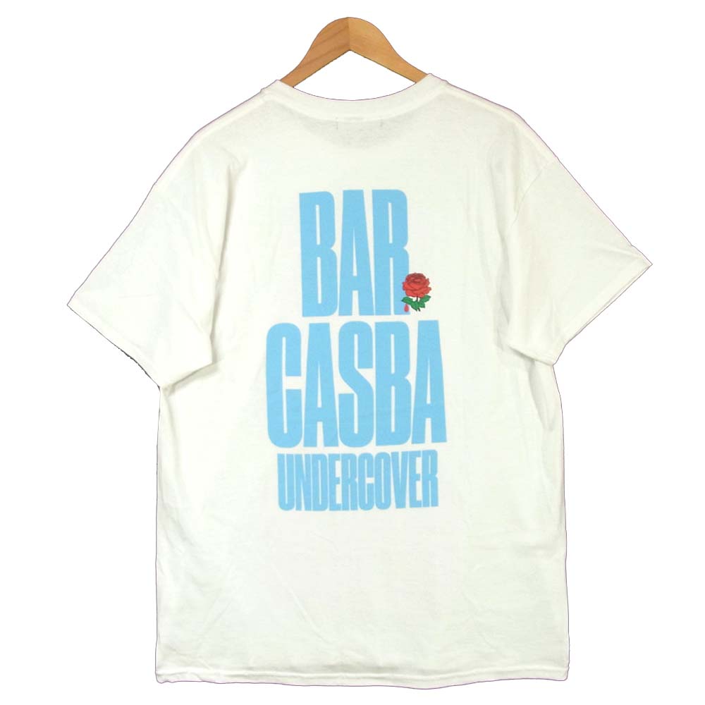 UNDERCOVER アンダーカバー UCX7806 ローズ 英字 プリント 半袖 Tシャツ ホワイト系 L【新古品】【未使用】【中古】
