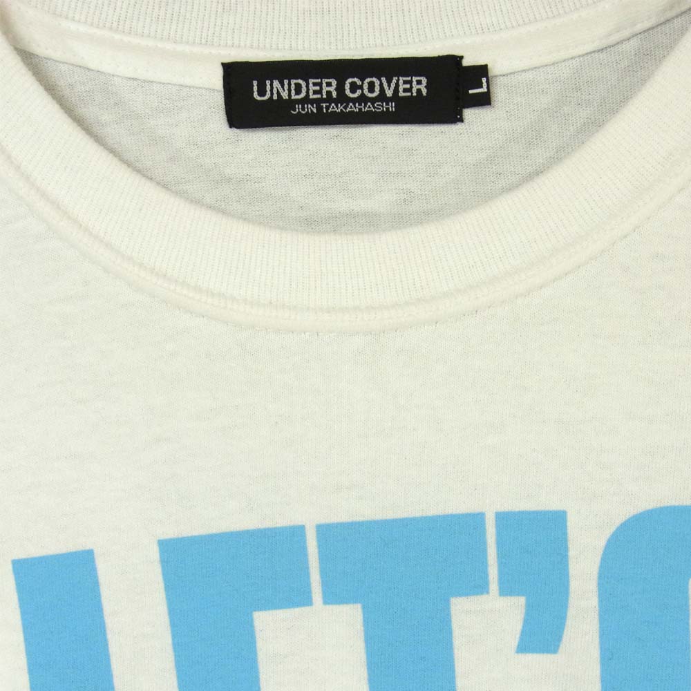 UNDERCOVER アンダーカバー UCX7806 ローズ 英字 プリント 半袖 Tシャツ ホワイト系 L【新古品】【未使用】【中古】