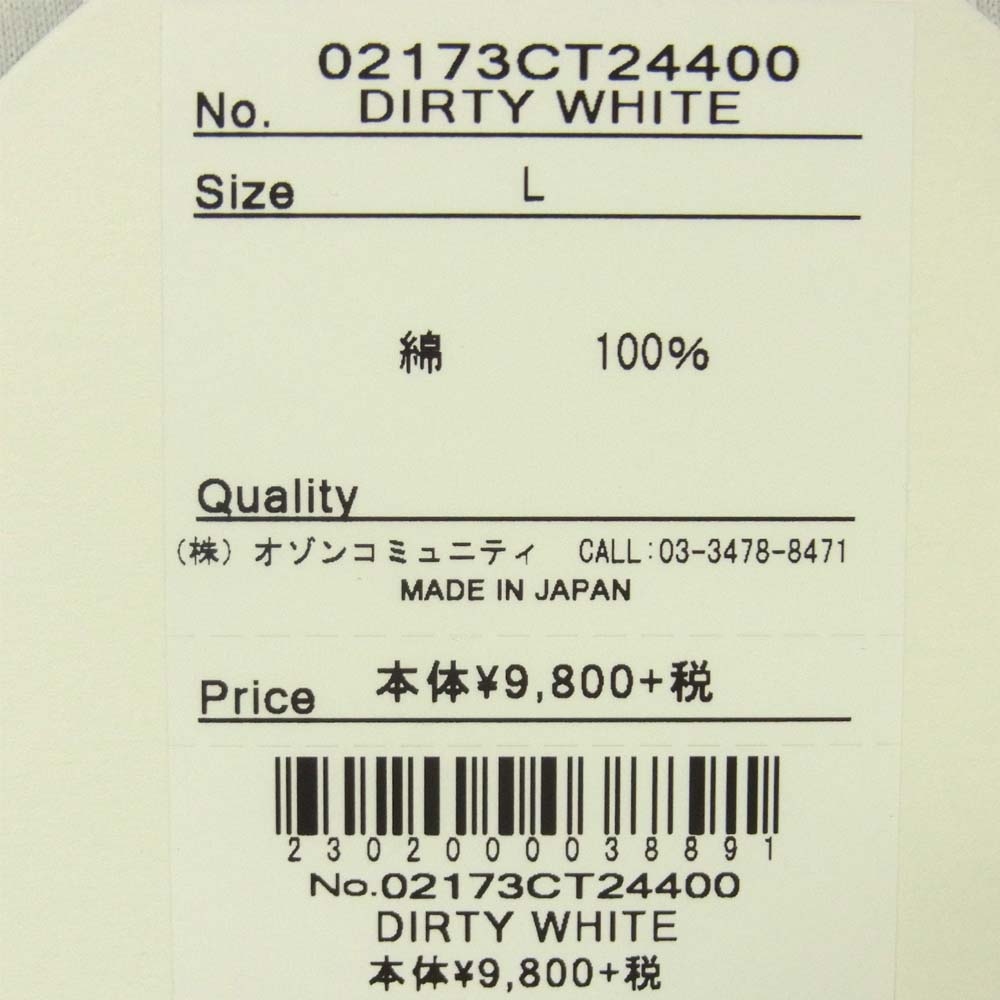 HYSTERIC GLAMOUR ヒステリックグラマー 02173CT24400 ルイスレザー Lewis Leathers ガール プリント 半袖 Tシャツ オフホワイト系 L【新古品】【未使用】【中古】