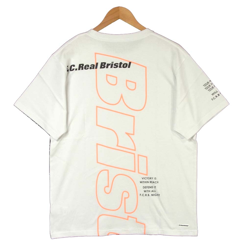 F.C.R.B. エフシーアールビー FCRB-192063 19AW BIG LOGO SUPPORTER TEE ビッグロゴ サポーター 半袖 Tシャツ ホワイト系 L【新古品】【未使用】【中古】
