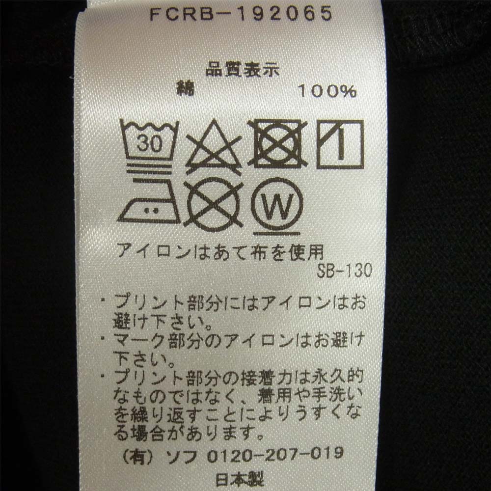 F.C.R.B. エフシーアールビー FCRB-192065 19AW EMBLEM TEE エンブレム 半袖 Tシャツ ブラック系 L【新古品】【未使用】【中古】