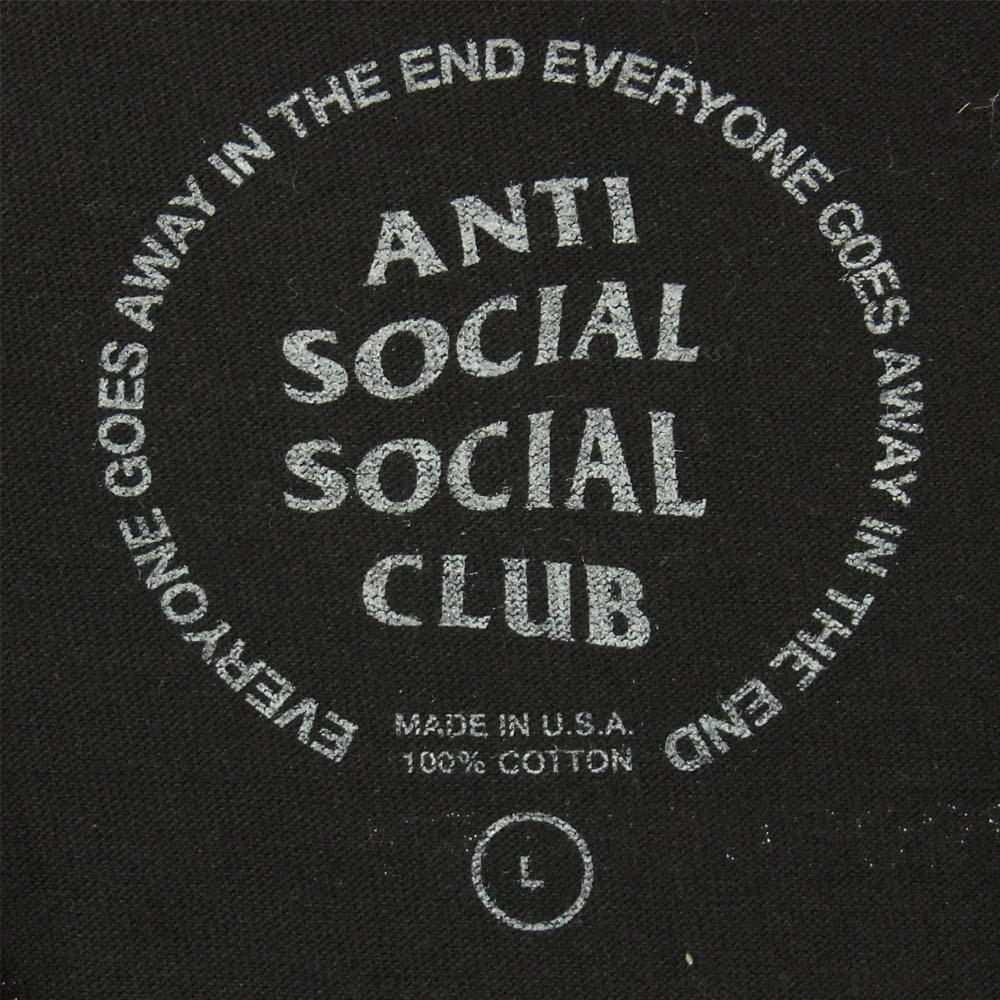 FRAGMENT DESIGN フラグメントデザイン アンチソーシャル ANTI SOCIAL SOCIAL CLUB コンクリートジャングル Concrete Jungle LOGO TEE T-SHIRTS ロゴ 半袖 Tシャツ ブラック系 L【美品】【中古】