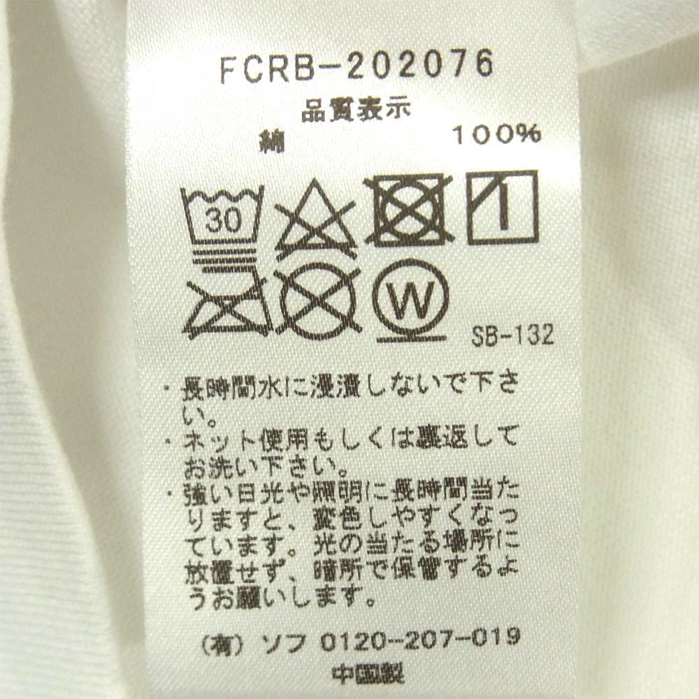 F.C.R.B. エフシーアールビー 20AW FCRB-202076 BIG LOGO POCKET TEE ビッグロゴ ポケット 半袖 Tシャツ ホワイト系 L【新古品】【未使用】【中古】