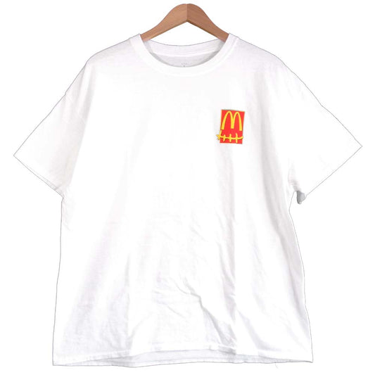 トラビススコット CJMD-SS03 マクドナルド MCDONALDS SESAME T-SHIRT ロゴ プリント Tシャツ ホワイト系 L【新古品】【未使用】【中古】