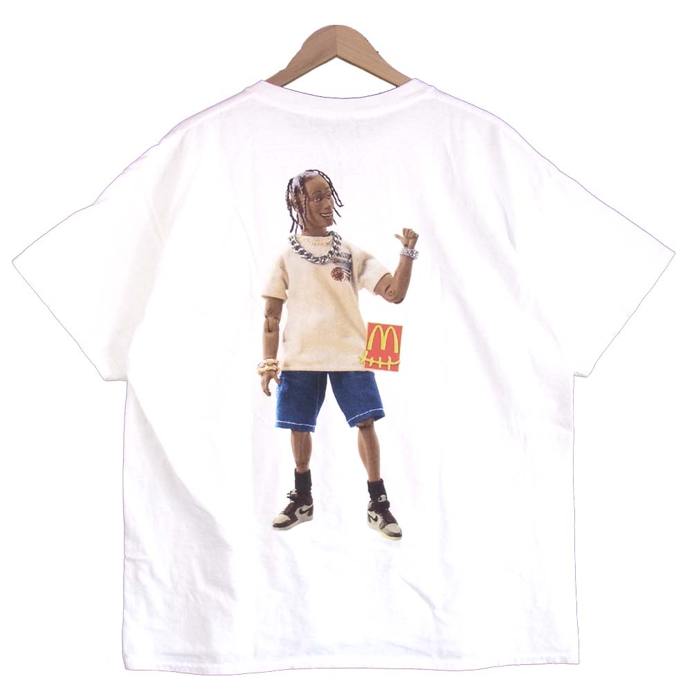 トラビススコット CJMD-SS03 マクドナルド MCDONALDS SESAME T-SHIRT ロゴ プリント Tシャツ ホワイト系 L【新古品】【未使用】【中古】