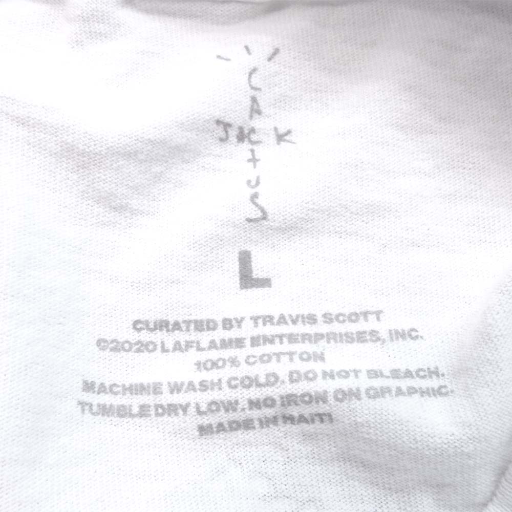 トラビススコット Travis Scott  CJMD-SS03 マクドナルド MCDONALDS SESAME T-SHIRT ロゴ プリント Tシャツ ホワイト系 L【新古品】【未使用】【中古】
