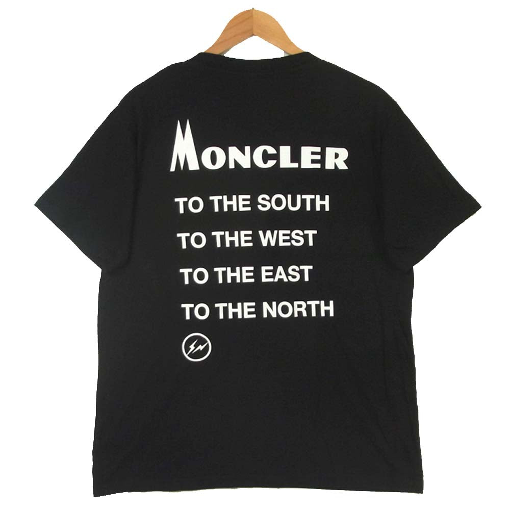 MONCLER モンクレール 国内正規品 フラグメントデザイン FRAGMENT DESIGN 18AW MAGLIA T-SHIRT バック プリント Tシャツ ブラック系 M【中古】