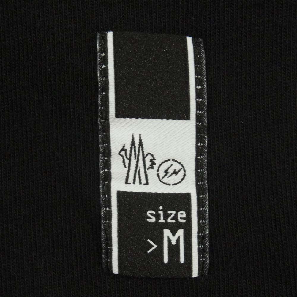 MONCLER モンクレール 国内正規品 フラグメントデザイン FRAGMENT DESIGN 18AW MAGLIA T-SHIRT バック プリント Tシャツ ブラック系 M【中古】