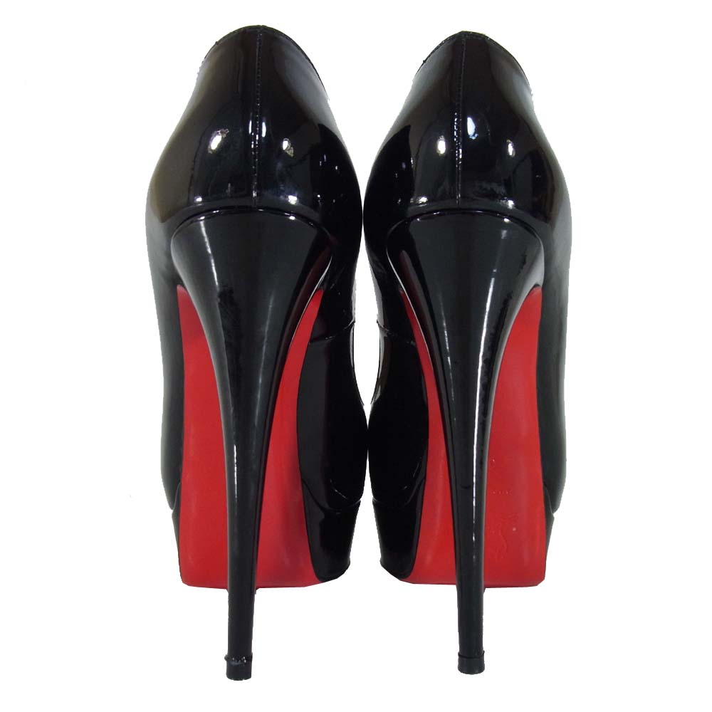 Christian Louboutin クリスチャンルブタン 3100893 LADY PEEP 150 PATENT CALF ハイヒール パンプス ブラック系 37.5【中古】