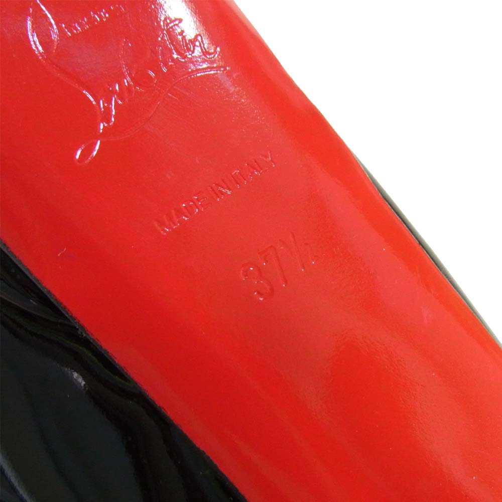 Christian Louboutin クリスチャンルブタン 3100893 LADY PEEP 150 PATENT CALF ハイヒール パンプス ブラック系 37.5【中古】