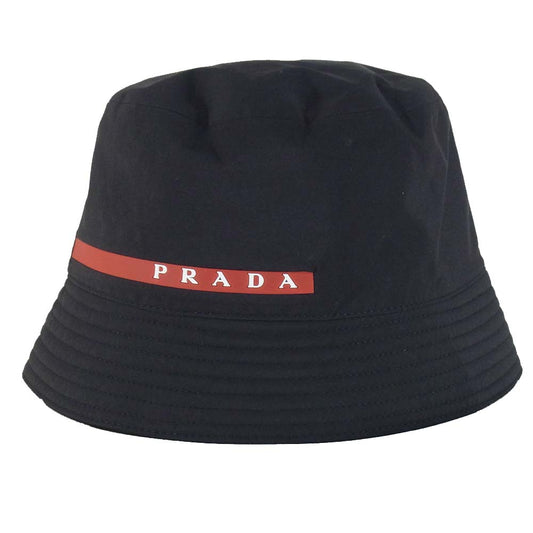 PRADA プラダ テクニカル ファブリック バケット ハット ブラック系【中古】