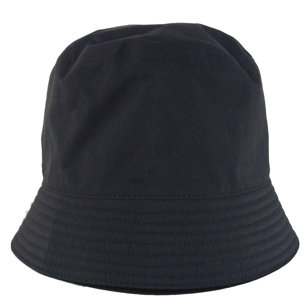 PRADA プラダ テクニカルファブリック ロゴ バケットハット 帽子 イタリア製 コットン ブラック レッド サイズL 美品  47826
