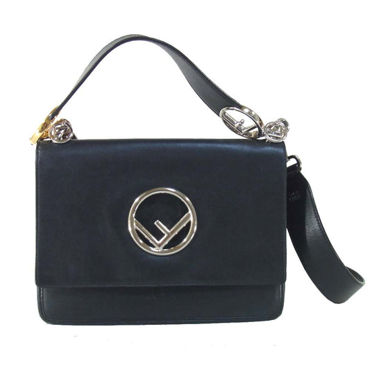 FENDI フェンディ 8BT284 KANI F キャナイ エフ ショルダー バッグ ブラック系【中古】