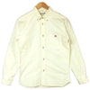 R.J.B アールジェイビー ED001L コットン 胸ロゴ刺繍 ボタンダウン シャツ オフホワイト系 38【中古】