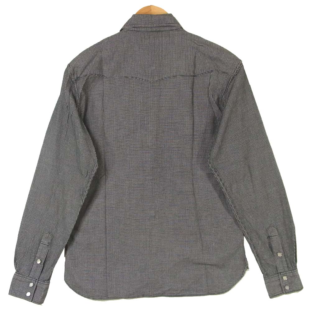 R.J.B アールジェイビー 千鳥格子 コットン ウエスタン シャツ ブラック系 ホワイト系 38【美品】【中古】