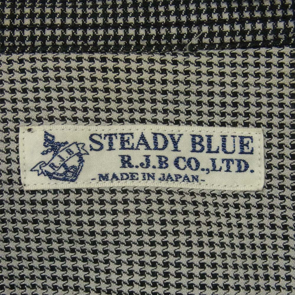 R.J.B アールジェイビー 千鳥格子 コットン ウエスタン シャツ ブラック系 ホワイト系 38【美品】【中古】