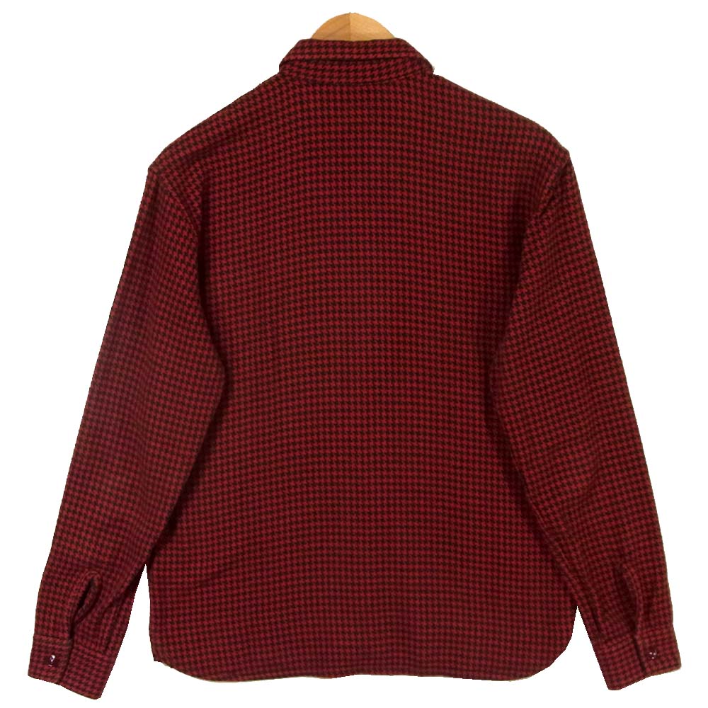 THE FLAT HEAD ザフラットヘッド 日本製 千鳥格子 コットン シャツ レッド系 ブラック系 38【中古】