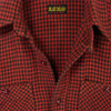 THE FLAT HEAD ザフラットヘッド 日本製 千鳥格子 コットン シャツ レッド系 ブラック系 38【中古】